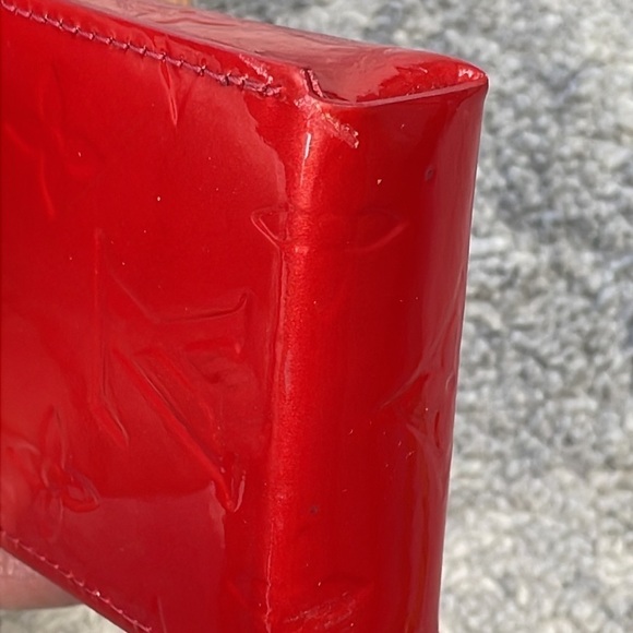 Louis Vuitton Monogram Vernis Green Cigarette Case Pochette TH0012 Rouge Red - Picture 9 of 16